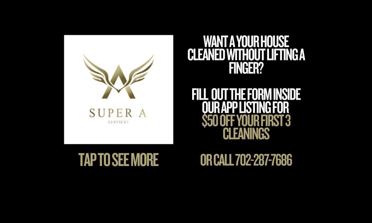 Super A Cleaning - $50 off Your First 3 Cleanings! Super A Cleaning - $50 off Your First 3 Cleanings!