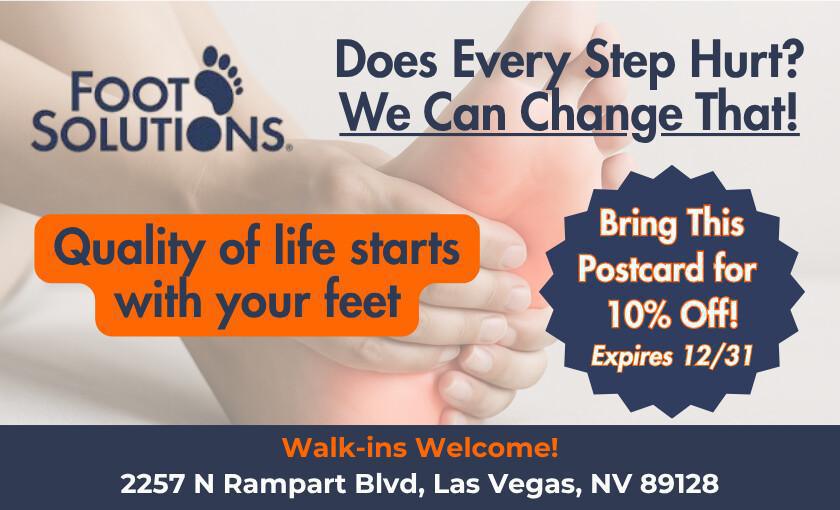 Foot Solutions - Las Vegas Orthotics (Show Ad for 10% off)