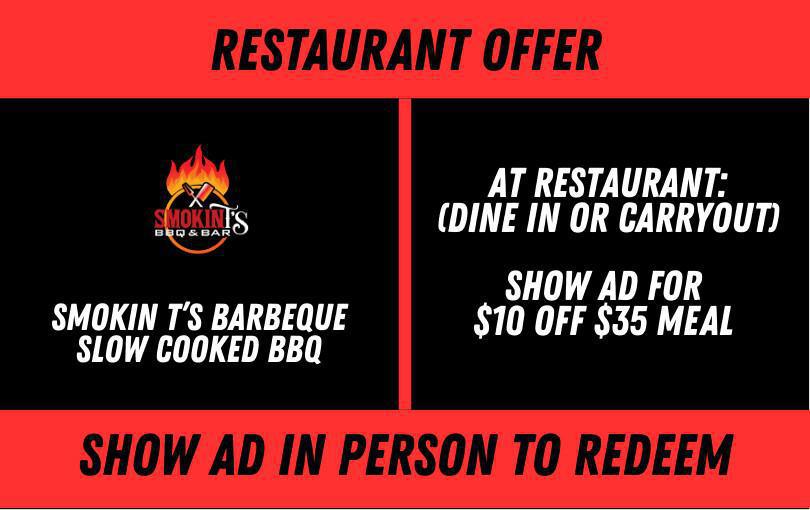 SmokinT's BBQ & Bar ($10 Off $35 Meal)