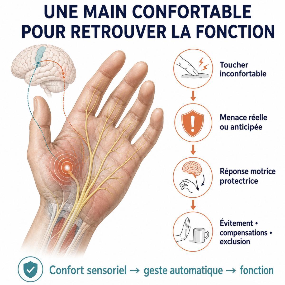 Pourquoi et comment rendre une main confortable, exemple de l’allodynie mécanique