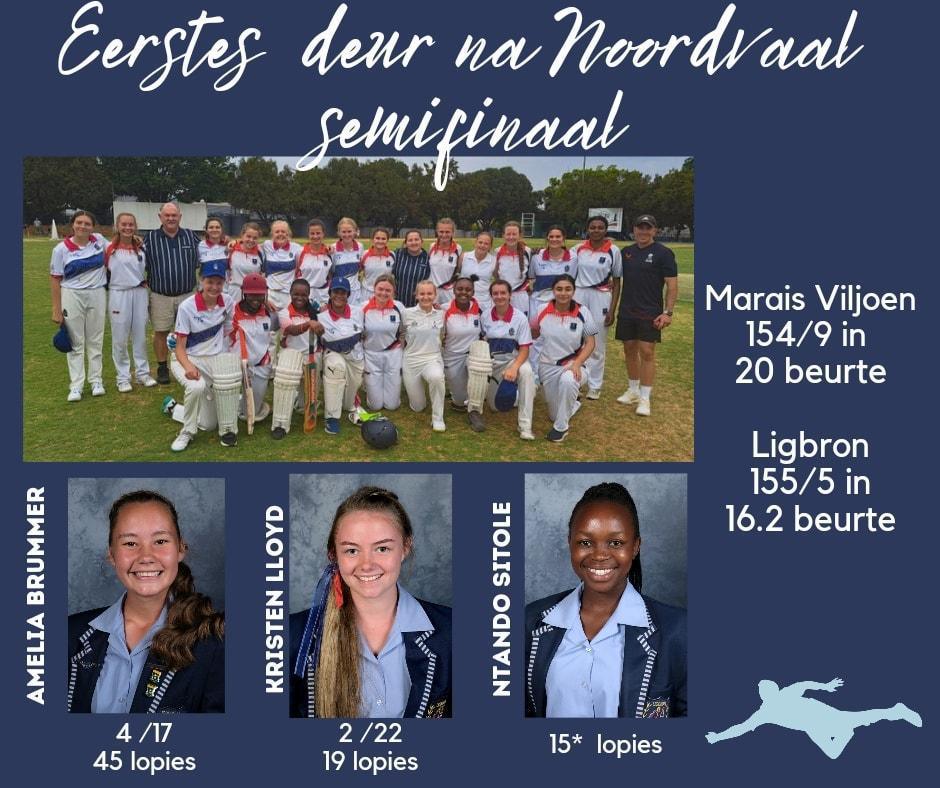 Ligbron-eerste meisieskrieketspan deur na Noordvaal halfeindrondte Ligbron-eerste meisieskrieketspan deur na Noordvaal halfeindrondte