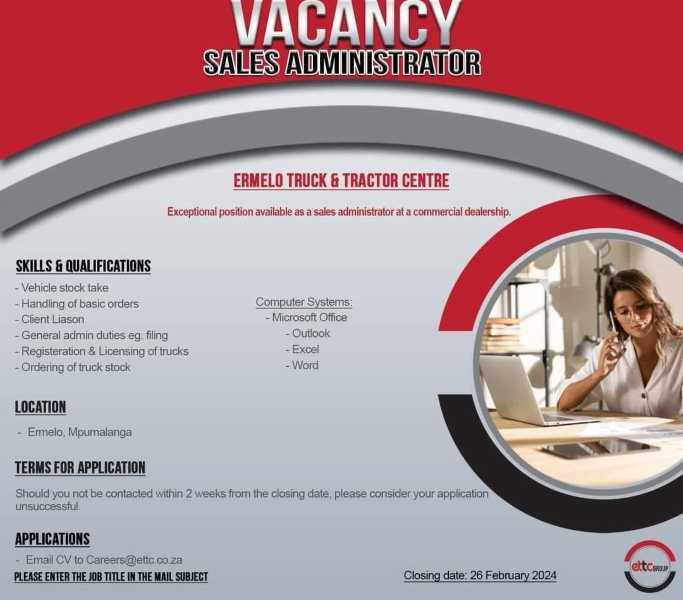 Two exciting job opportunities available at ETTC Group Two exciting job opportunities available at ETTC Group