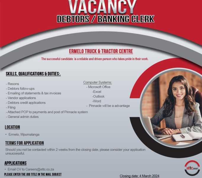 Two exciting job opportunities available at ETTC Group Two exciting job opportunities available at ETTC Group