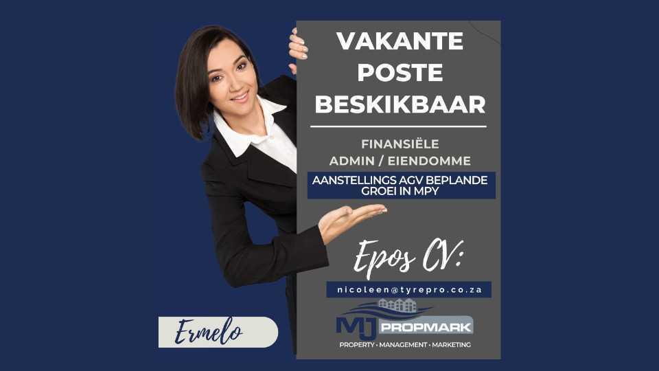VAKANTE POS BESKIKBAAR ERMELO VAKANTE POS BESKIKBAAR ERMELO