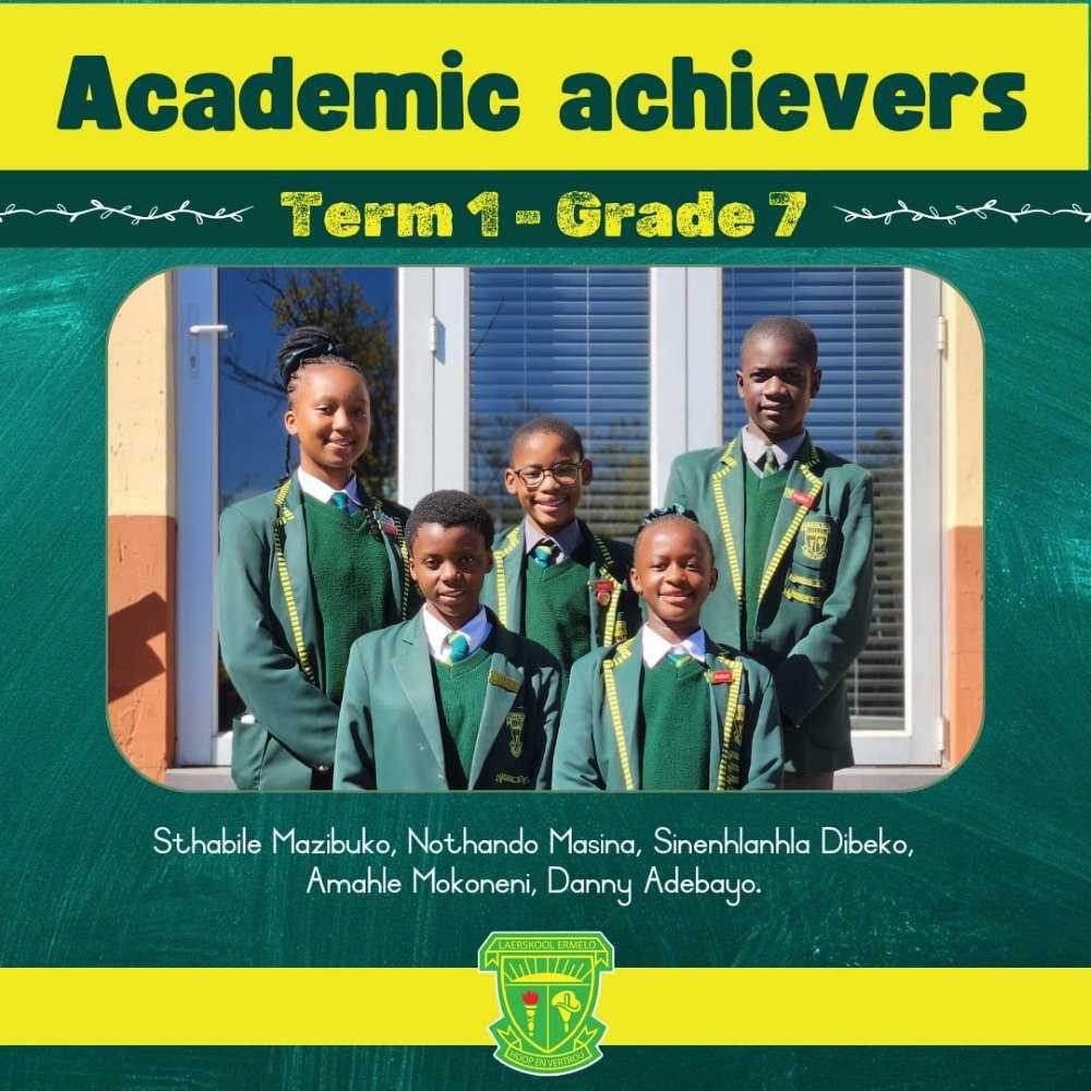 Laerskool Ermelo first term academic achievers