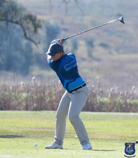 Liggies verf golfbaan blou