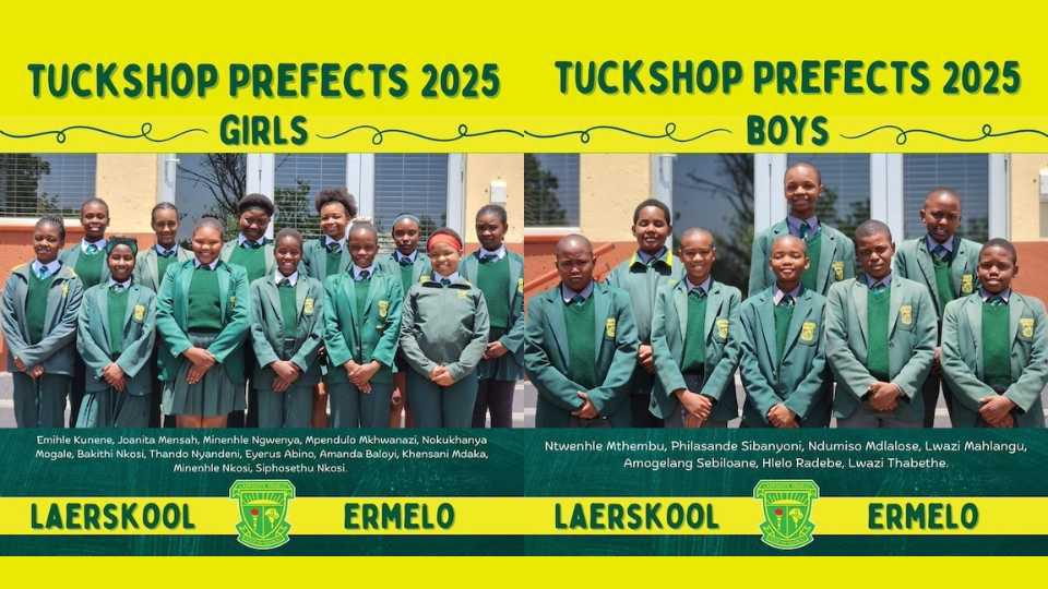 Congratulations to Laerskool Ermelo’s 2025 Prefects!