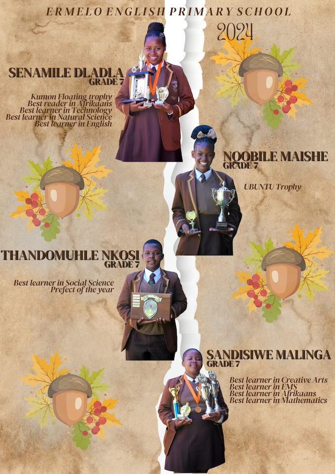 Top Achievers of 2024 at Ermelo English Primary School