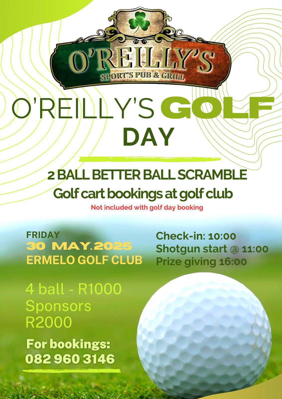 O'Reilly's Golf Day Tees Off in Ermelo This May