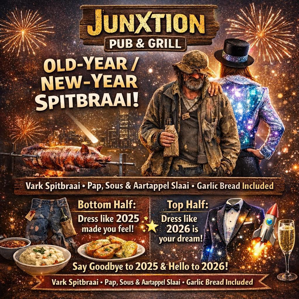 Old-year / New-year Spitbraai At Junxtion Pub & Grill