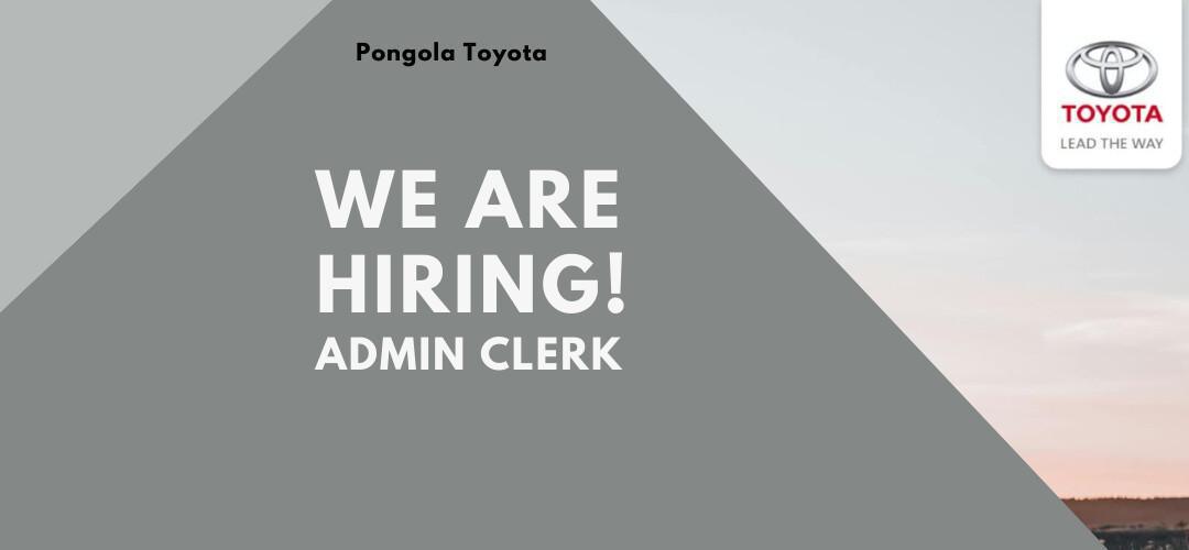 Vacancy: Admin Clerk – Pongola
