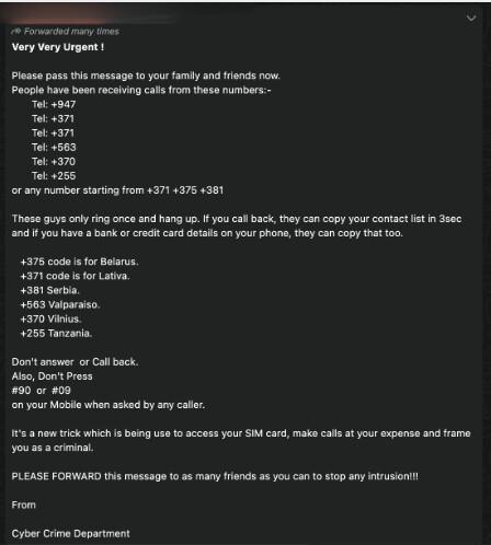Viral WhatsApp Warning About International Missed Calls Debunked Viral WhatsApp Warning About International Missed Calls Debunked