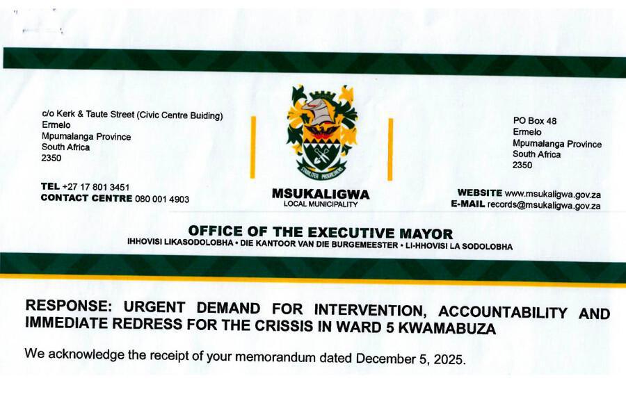 Relocation, Services and Silence: What Msukaligwa Answered — and What It Didn’t Relocation, Services and Silence: What Msukaligwa Answered — and What It Didn’t