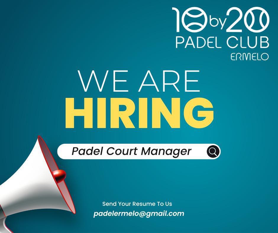 Vacancy: Padel Court Manager – Ermelo