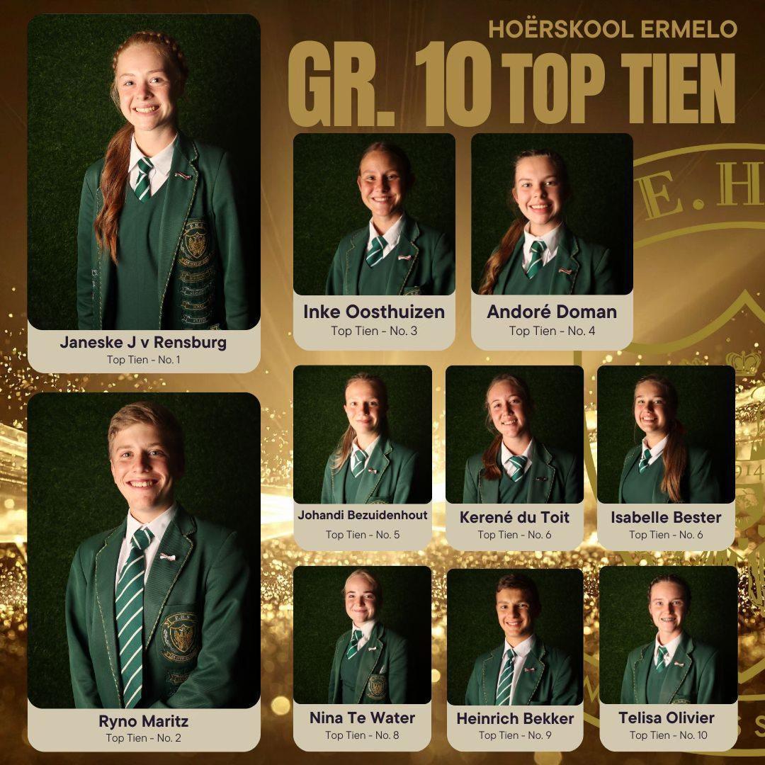 Top Academic Performers Recognised at Hoërskool Ermelo 2025