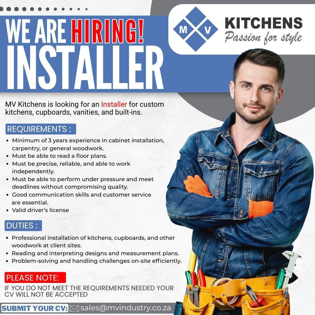 Vacancy: Installer