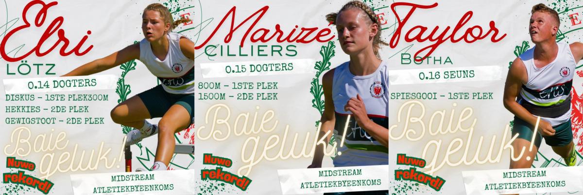 Hoërskool Ermelo shines at Midstream athletics Hoërskool Ermelo shines at Midstream athletics