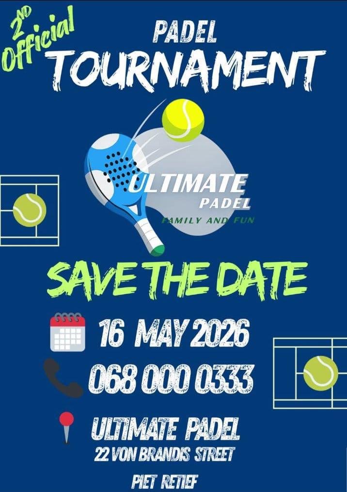Save the Date – 2nd Official Padel Tournament!