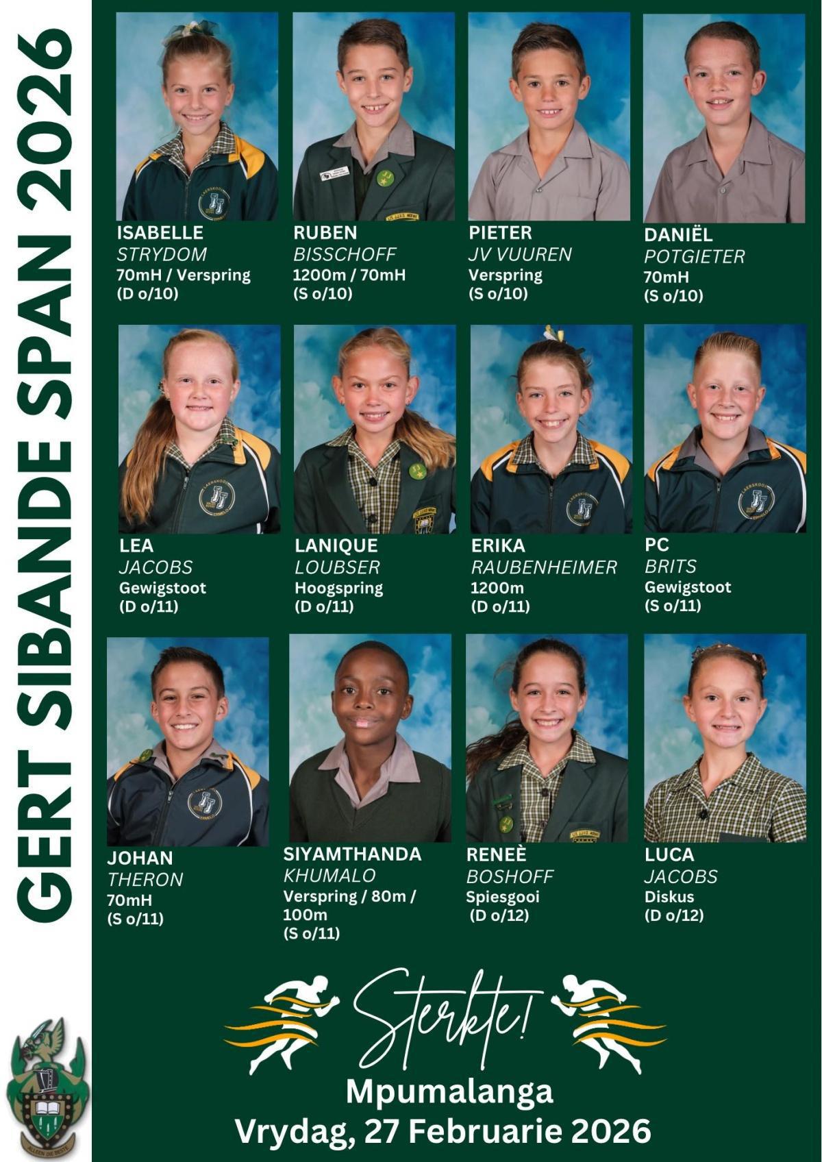 JJ van der Merwe Secures 35 Places in Gert Sibande Athletics Team JJ van der Merwe Secures 35 Places in Gert Sibande Athletics Team