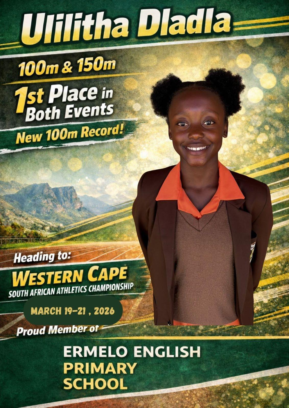 Local EEPS learners Breaks 100m Record & Heads to SA Championships