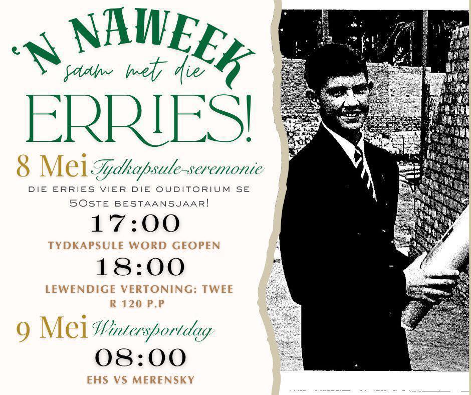 'n Naweek Saam Met Die Erries! 'n Naweek Saam Met Die Erries!