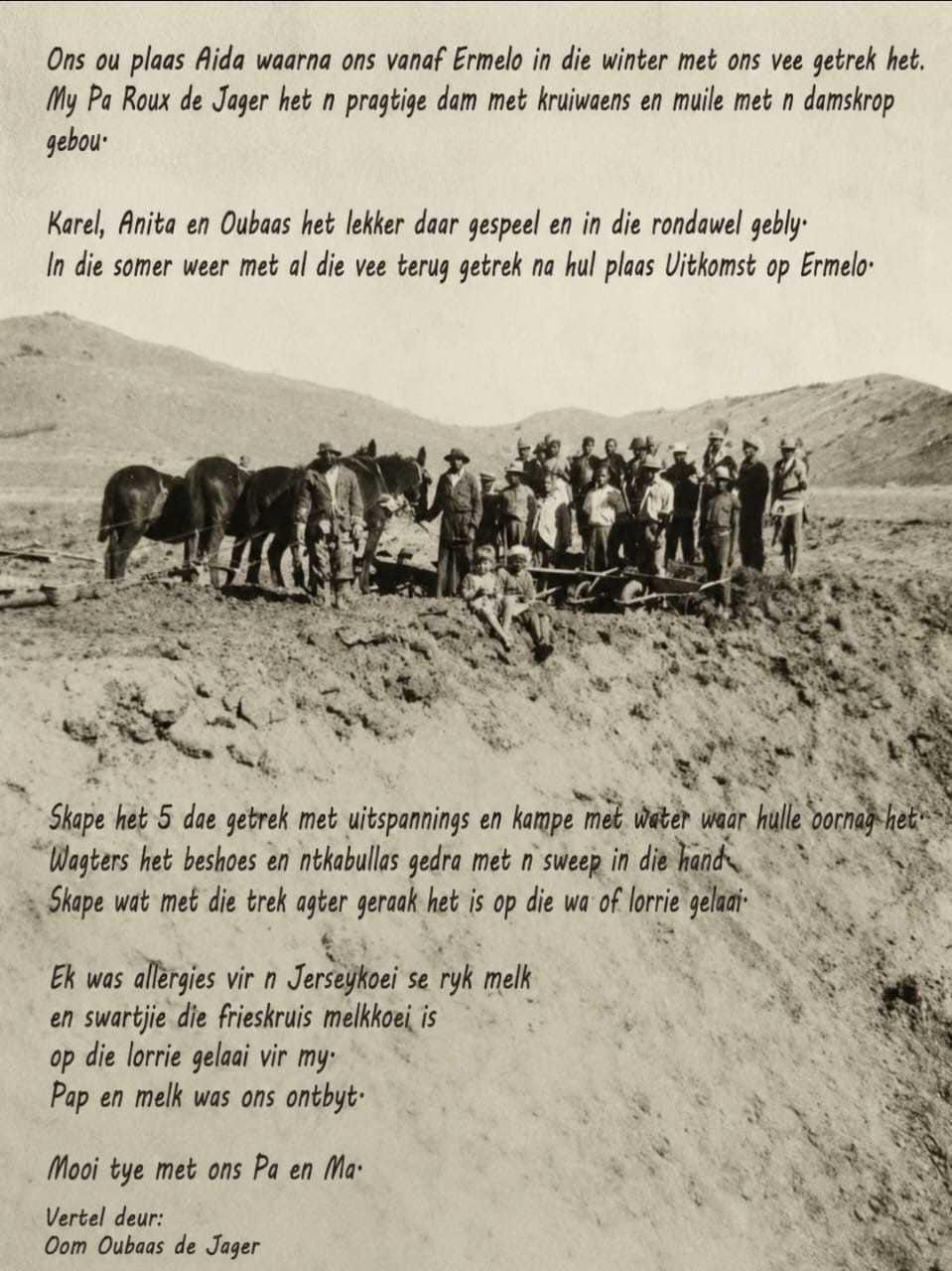 When winter ruled the Land: Oom Oubaas shares a tale of the winter "trek"