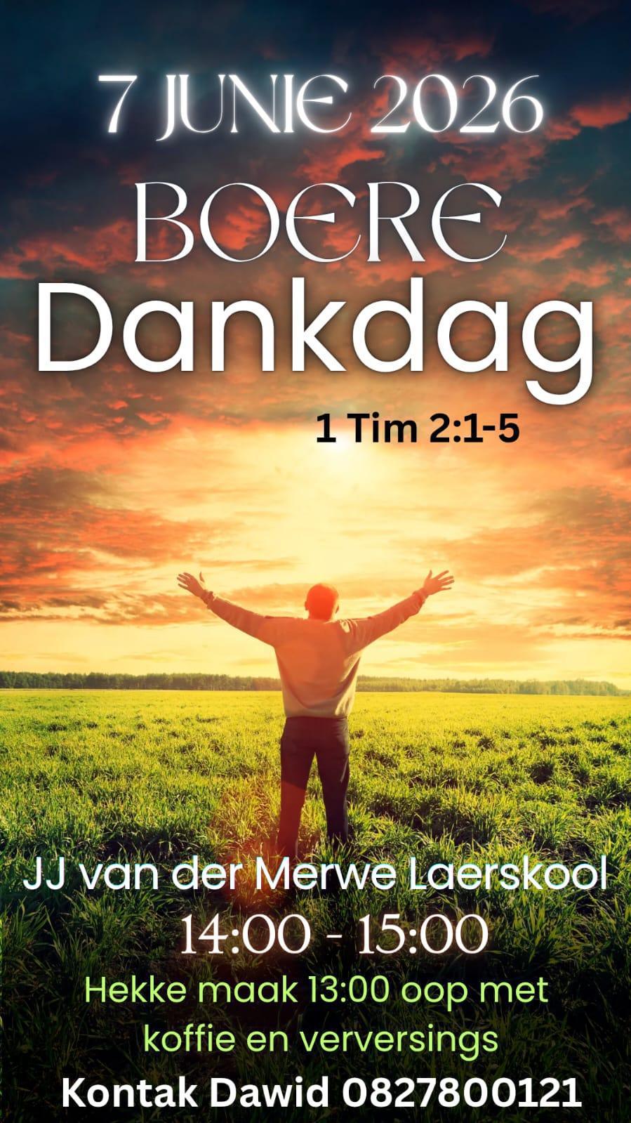 Boere se Dankseggingsdag 2026