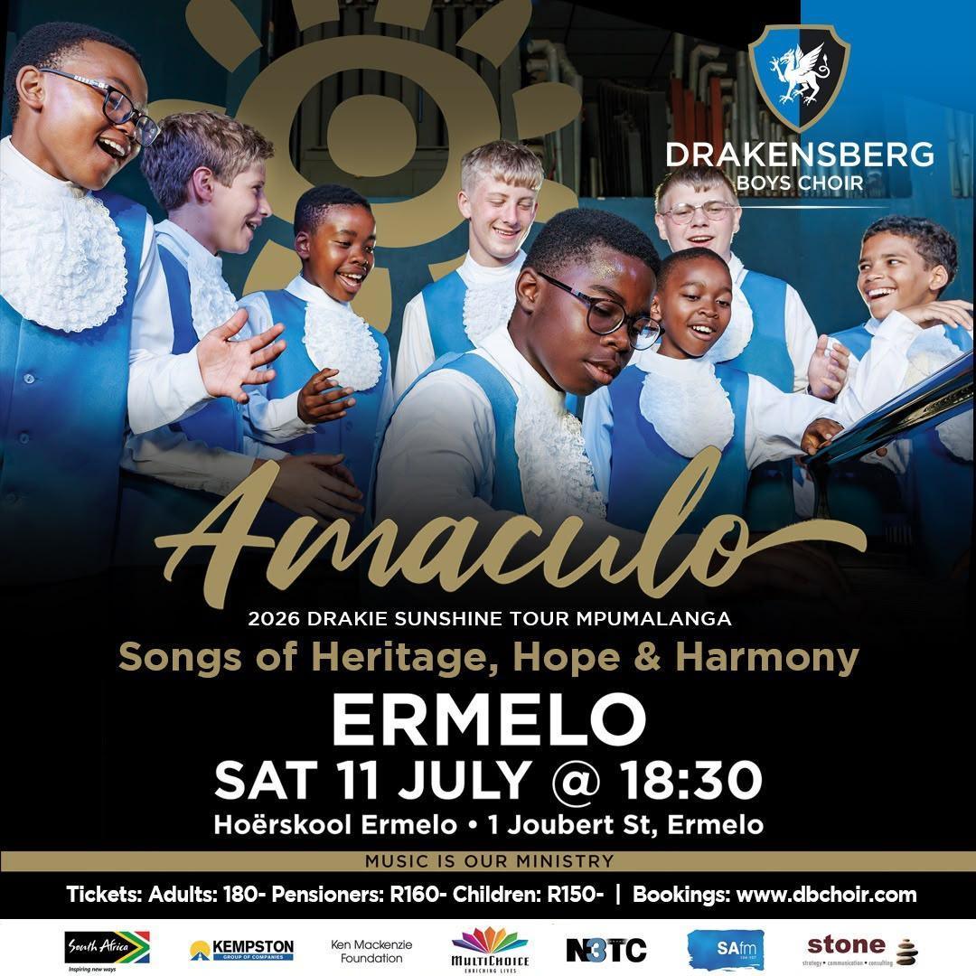  Experience the world-renowned Drakensberg Boys Choir live in Ermelo!