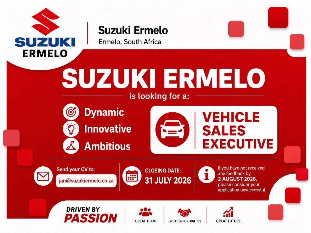 Vacancy: Vehicle Sales Executive – Ermelo