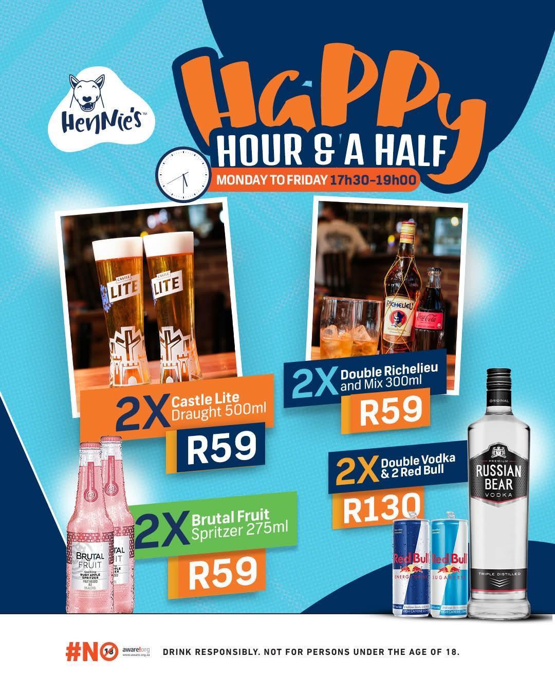 Happy Hour & A Half – Hennie's Happy Hour & A Half – Hennie's