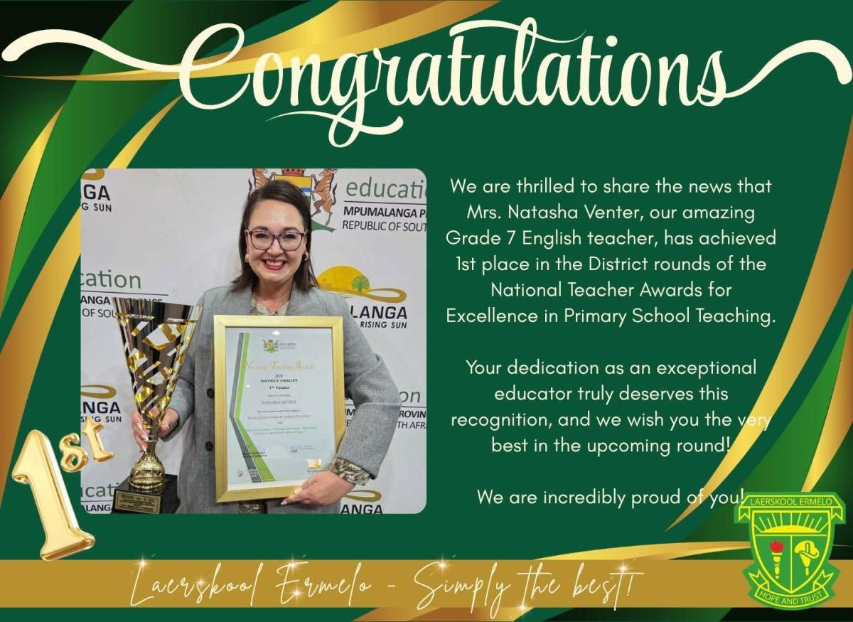 Laerskool Ermelo celebrates excellence in education Laerskool Ermelo celebrates excellence in education