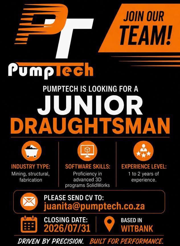Vacancy: Junior Draughtsman – Witbank