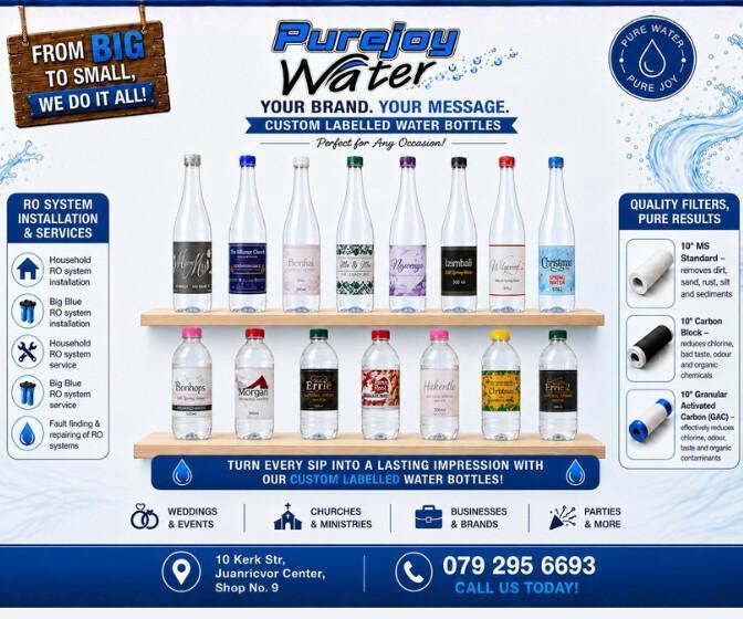 Custom Labelled Water Bottles – Purejoy Water Custom Labelled Water Bottles – Purejoy Water