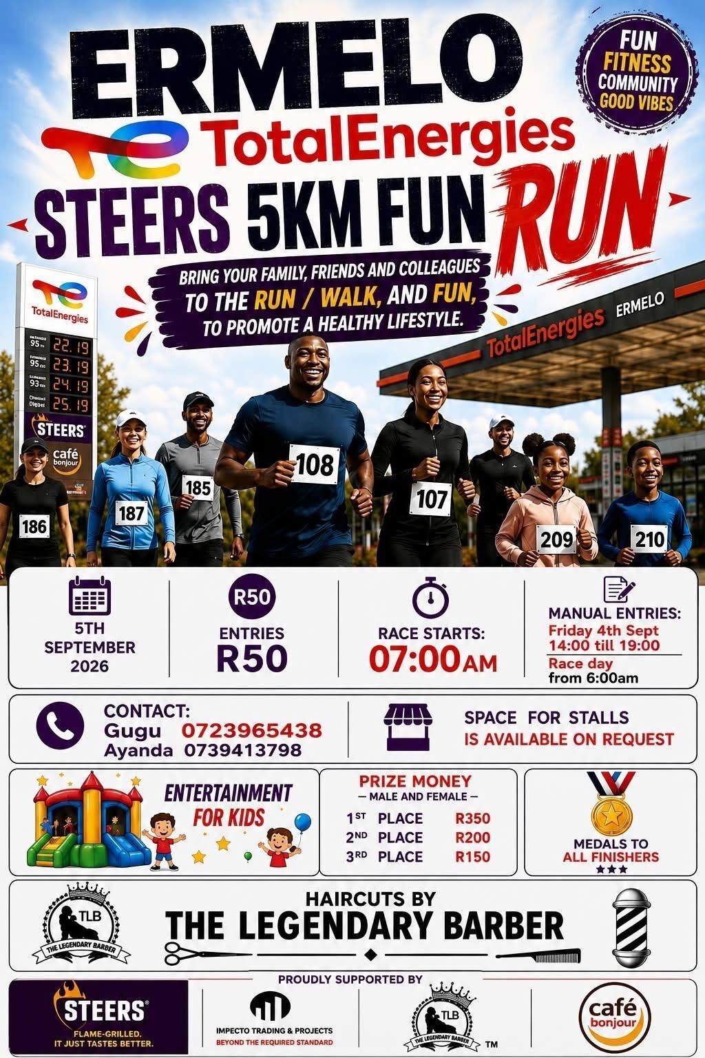 Ermelo TotalEnergies Steers 5 km Fun Run Ermelo TotalEnergies Steers 5 km Fun Run