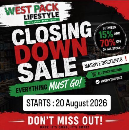Westpack closing down sale