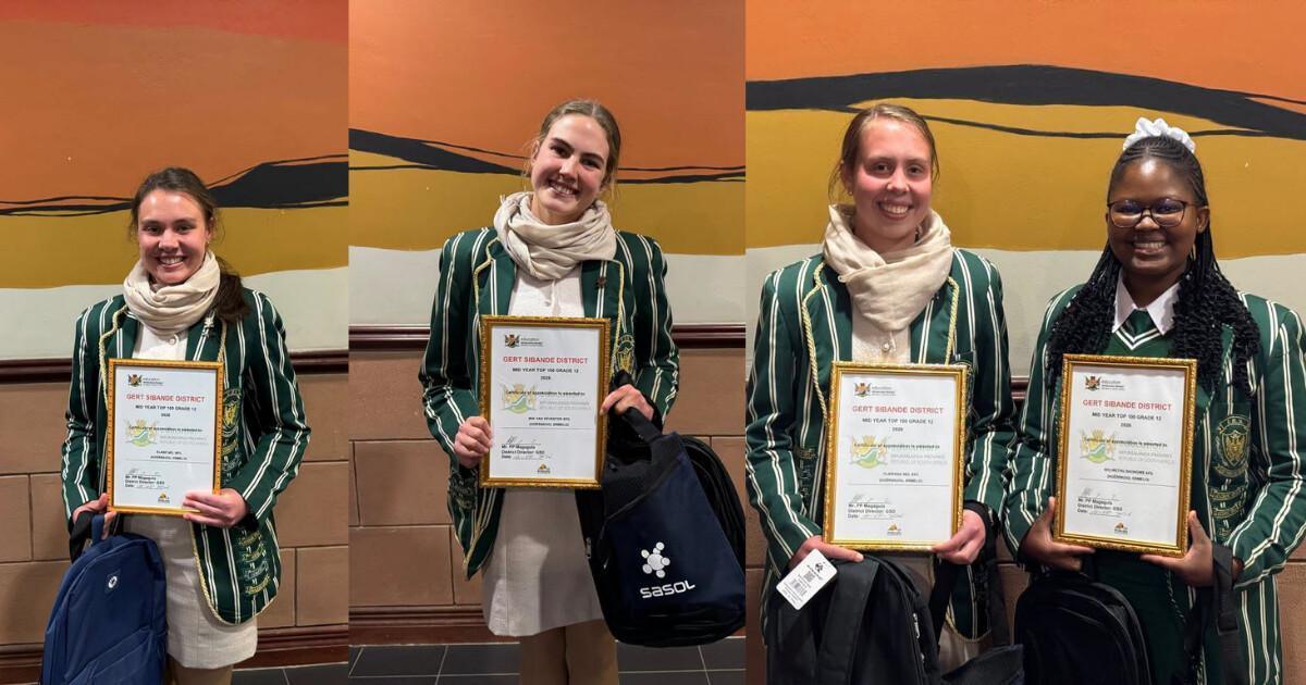 Four Erries Named Among Mpumalanga’s Academic Top 100 Four Erries Named Among Mpumalanga’s Academic Top 100