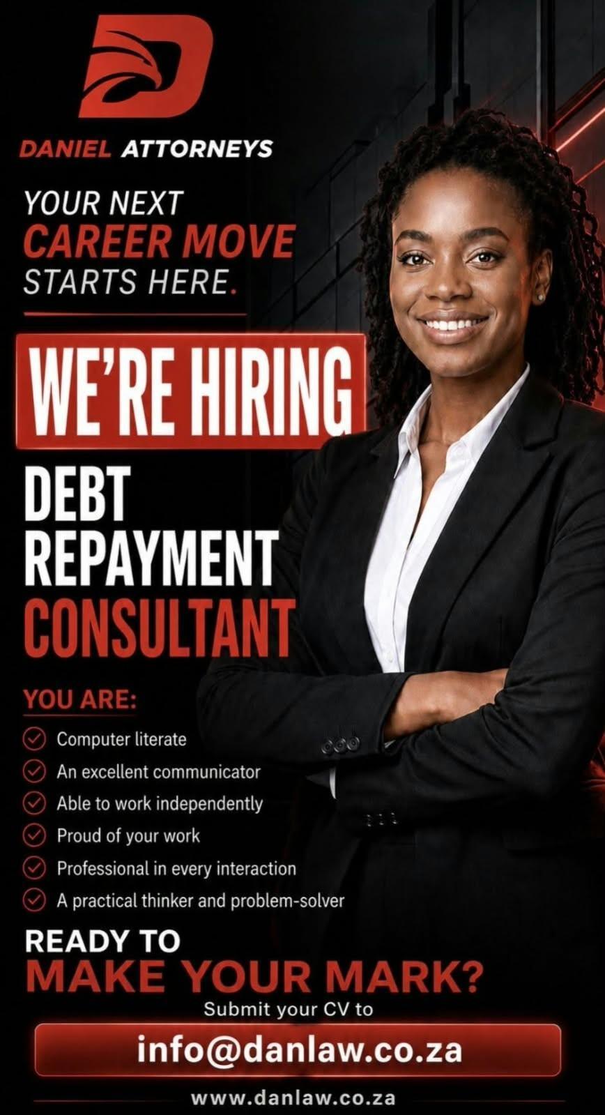 Vacancy: Debt Repayment Consultant