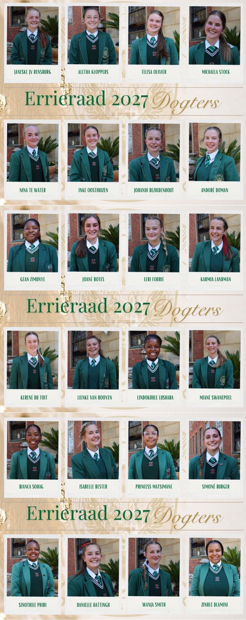 Hoërskool Ermelo announces 2027 Errie Council