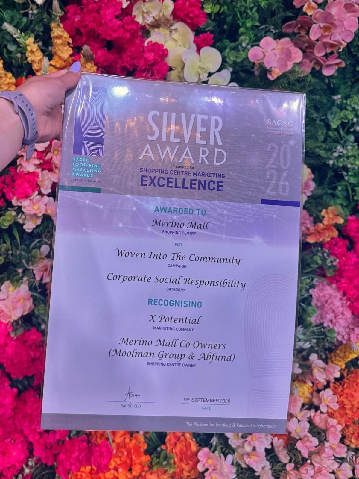Silver Award, Golden Impact for Merino Mall Silver Award, Golden Impact for Merino Mall