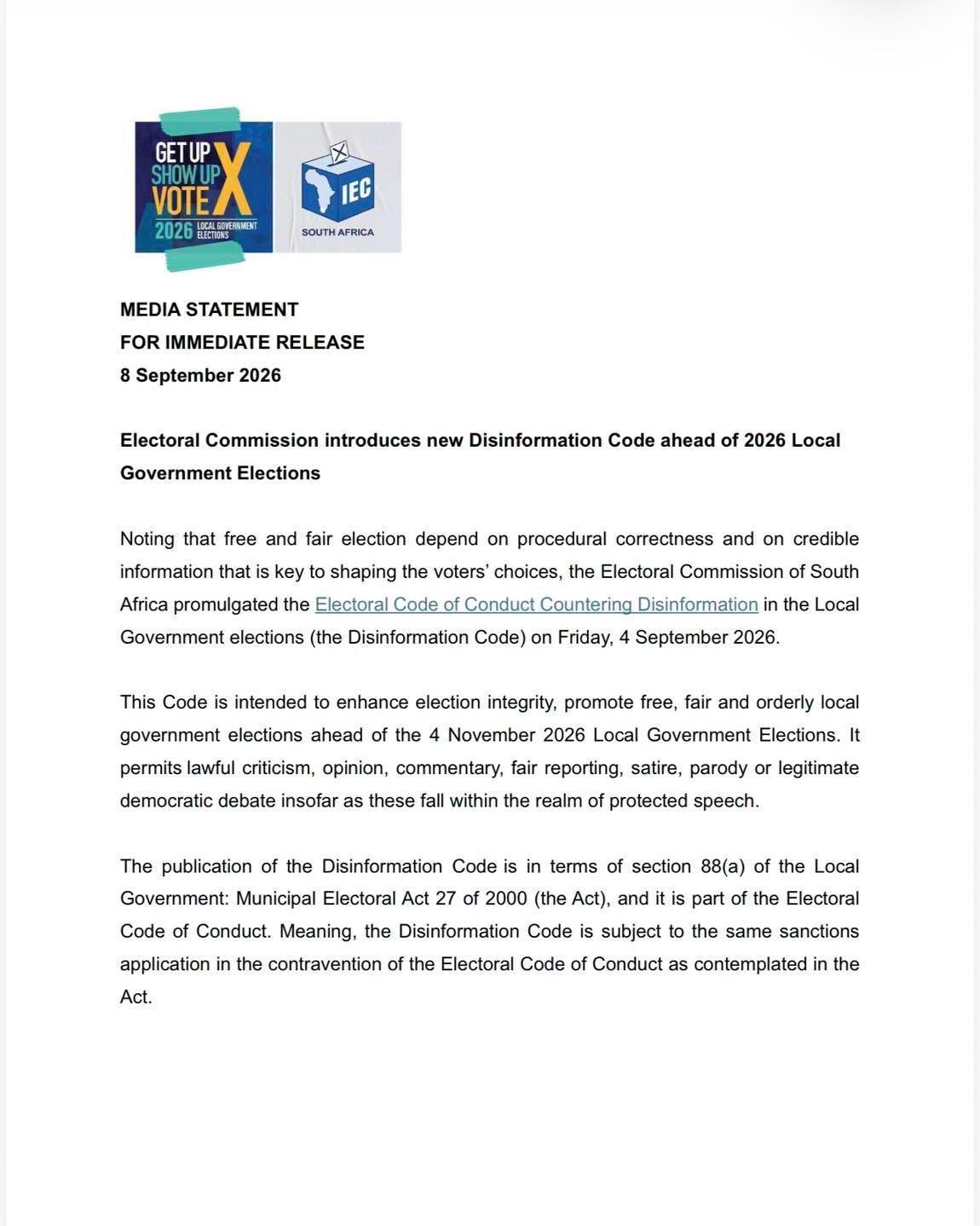 What is disinformation? IEC introduces new rules ahead of local elections