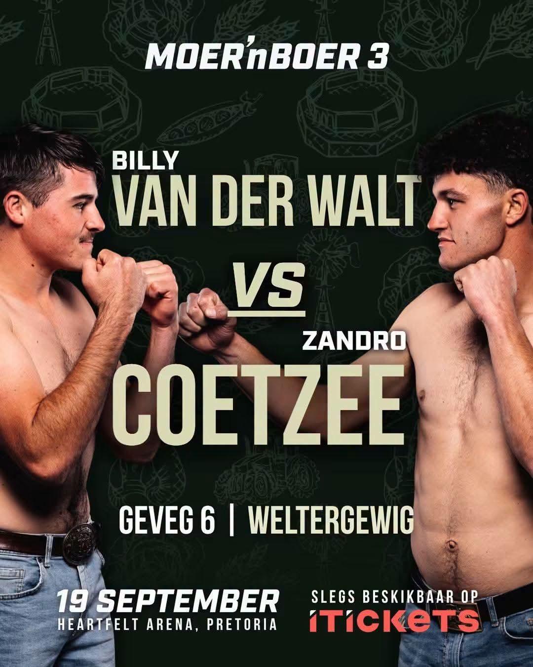 Former Erries set for Moer ’n Boer 3 MMA challenge