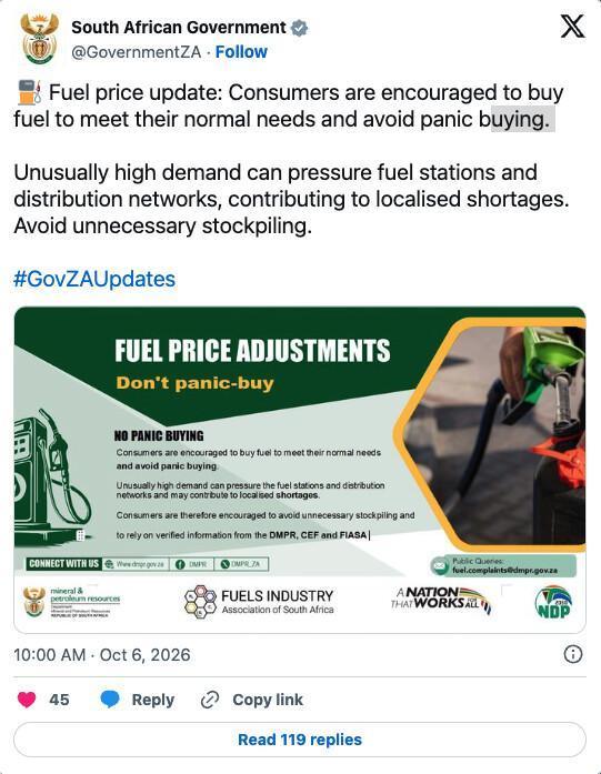 Record fuel prices take effect as government warns against panic buying Record fuel prices take effect as government warns against panic buying