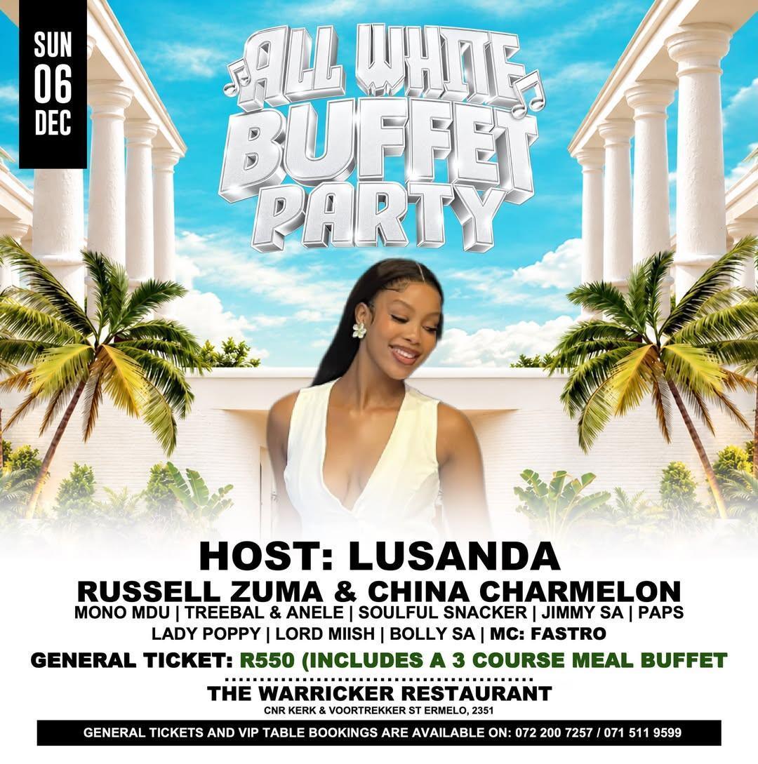 All White Buffet Party Set for Ermelo