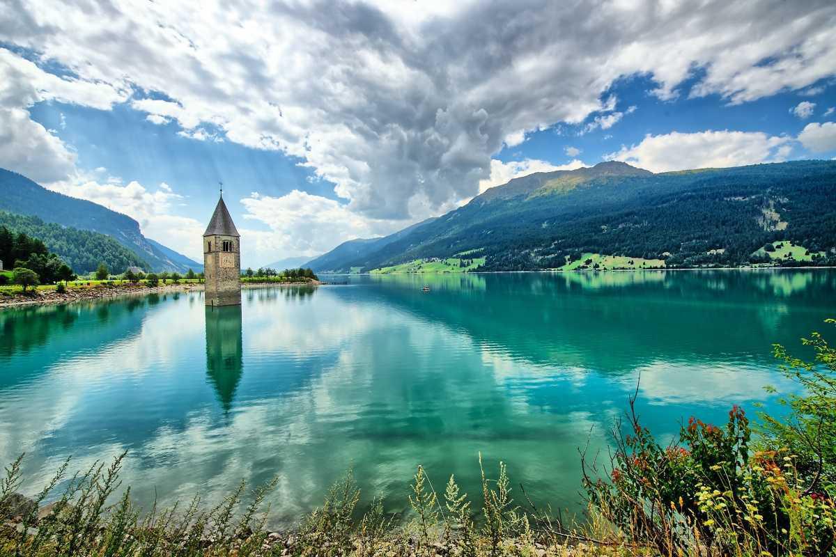 Lake Resia, South Tyrol, IT Lake Resia, South Tyrol, IT