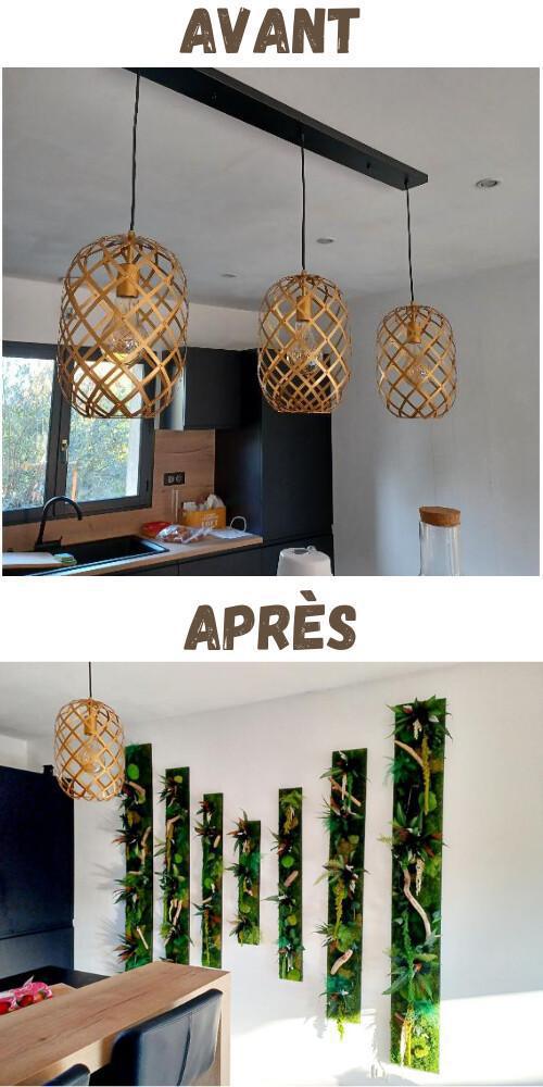 Mur Végétal en Trompe-l’Œil – Jeu de Profondeur et Matières