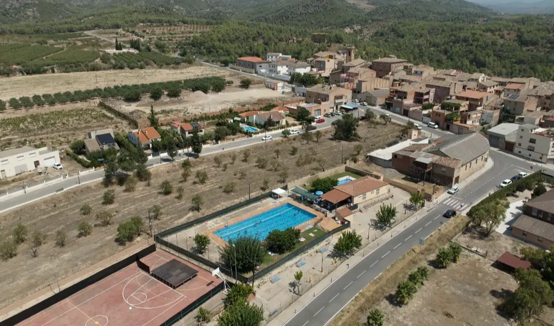 Vue aérienne de la zone sportive municipale