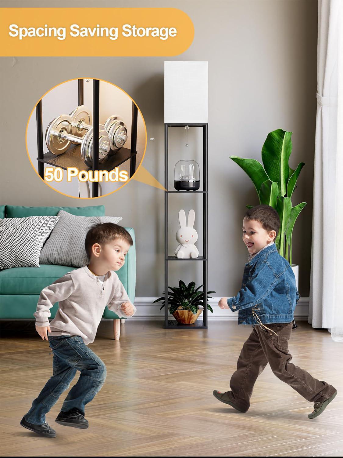 Floor Lamp with Shelves Floor Lamp with Shelves