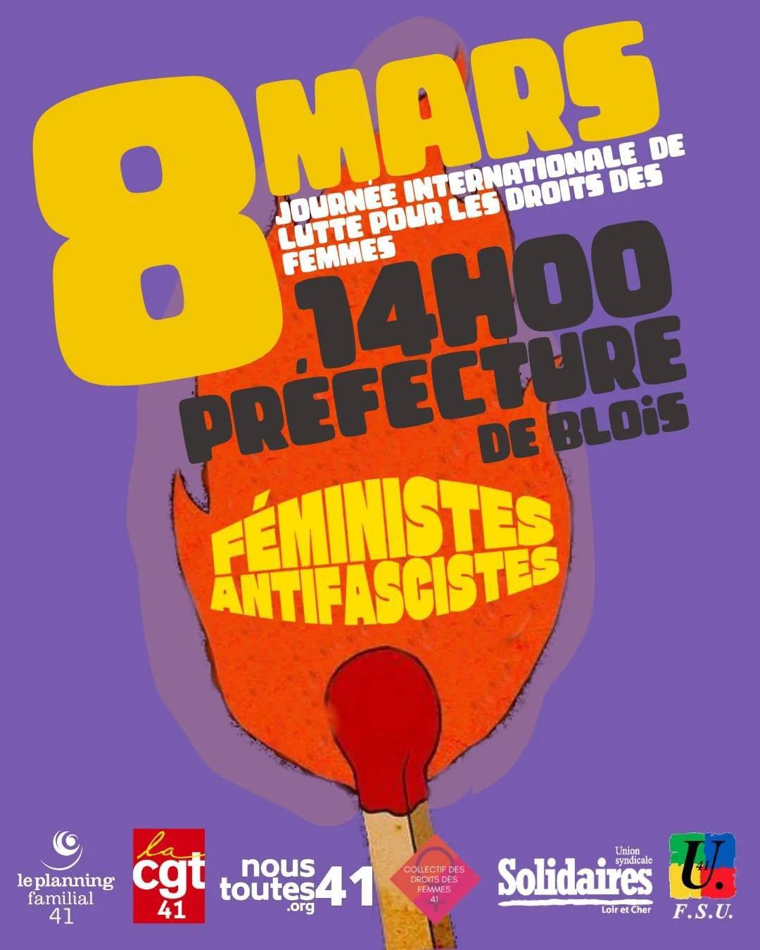 8 mars - Manif à Blois pour les droits des femmes 8 mars - Manif à Blois pour les droits des femmes