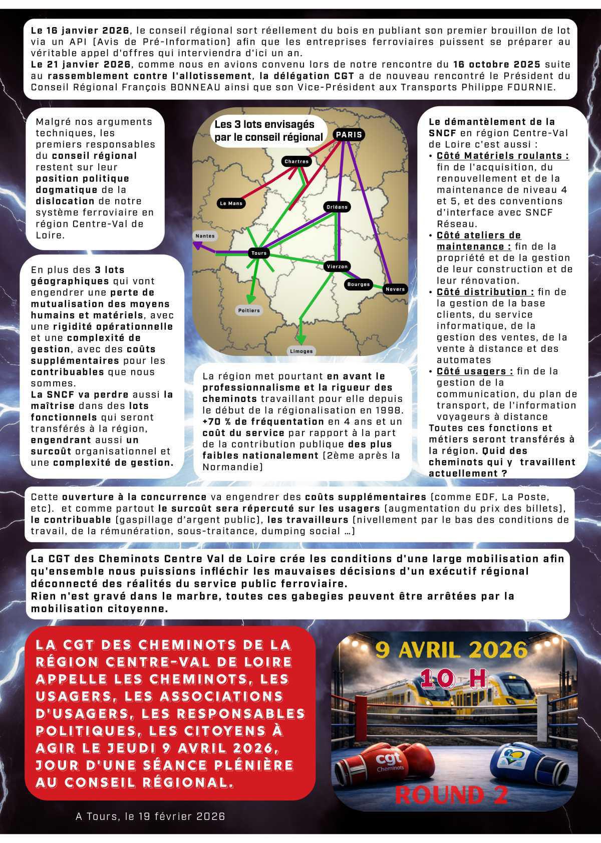 9 avril - Mobilisation régionale pour le service public ferroviaire ! 9 avril - Mobilisation régionale pour le service public ferroviaire !