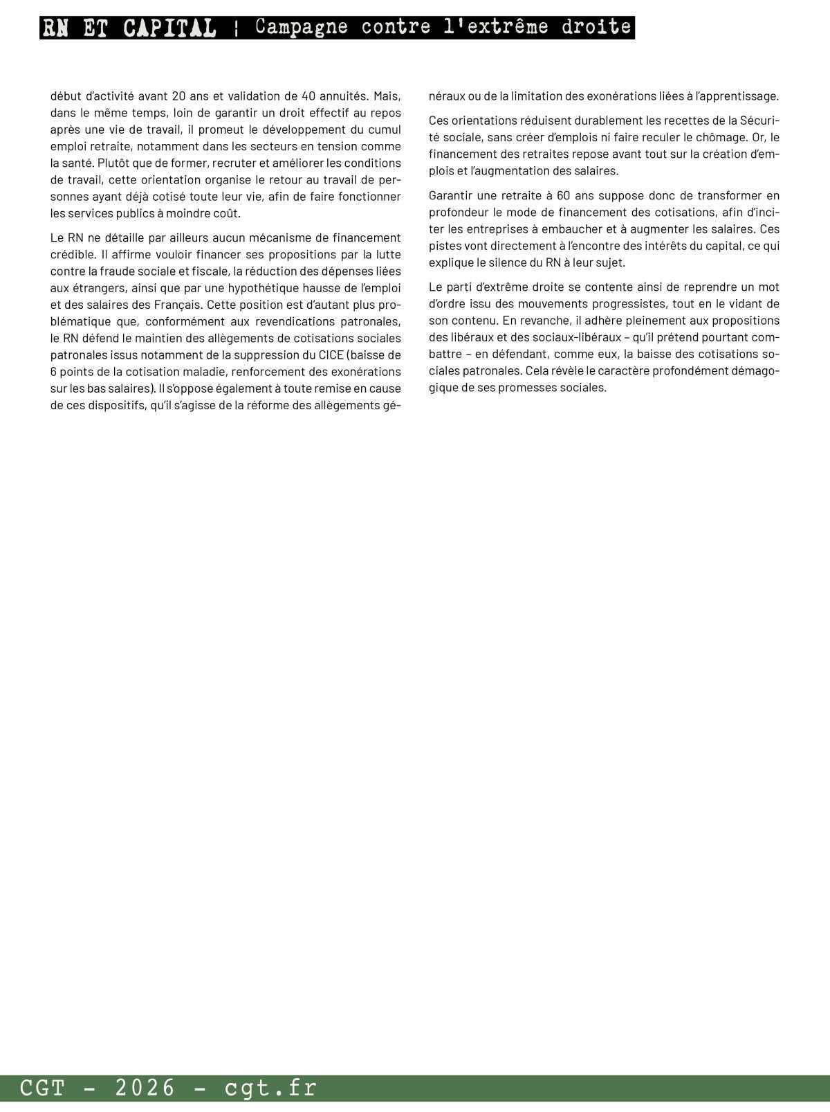 Campagne contre l'extrême droite - Fiche "Capital" Campagne contre l'extrême droite - Fiche "Capital"